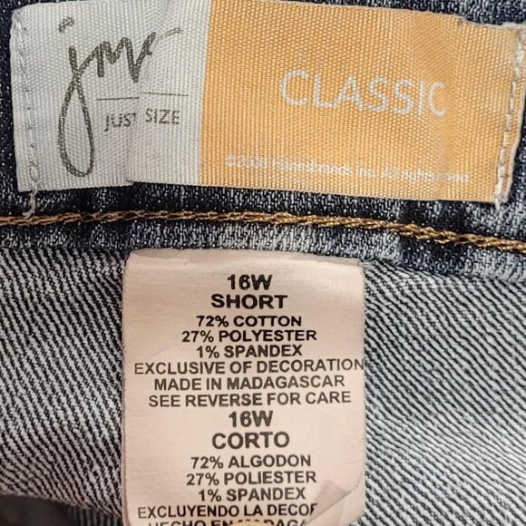 J.M.S. Jeans 16W Short Classic Straight Leg Denim - Picture 3 of 4